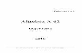 Álgebra A 62 - Ingeniería - Prácticas 1 a 9 - 2016 · junto A que contiene a todos los números naturales del 1 al 4 se puede denir como sigue: (por extensión ) enumerando todos