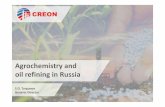 General Director - Creon Capital · Structure of methanol consumption in Russia, 2016 Demand of the internal market is fully met by the internal production resources; no import. Share