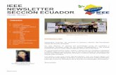 IEEE NEWSLETTER SECCIÓN ECUADOR€¦ · la presentación e intercambio de información entre sus miembros y la ... Director del Departamento de Ingeniería Biomédica de la Universidad