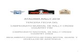 ATACAMA RALLY 2019 · 02 al 07 de septiembre Rally HQ Copiapó, (Hotel Antay) 7. COMPETIDORES 7.1. CONDICIONES DE ACEPTACIÓN DE LOS COMPETIDORES La organización se reserva el derecho
