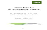 Informe Individual de la Fiscalización Superior III/… · 475 TLACOTEPEC DE MEJÍA, VER. INFORME INDIVIDUAL CUENTA PÚBLICA 2017 1. PREÁMBULO Este informe revela el resultado de