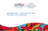 MANUAL TÉCNICO DE TENIS DE MESA - ULTMultm.org/wp-content/uploads/2017/09/Prospecto-2.pdf · Organización Deportiva Suramericana ODESUR Avenida das Américas, 899 Barra da Tijuca