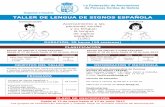 Folleto Taller de LSE 2013 - Afundación · Lengua de signos española y expresión corporal aplicada a la LSE. Aspectos teóricos: • Comunidad sorda. • Rasgos característicos