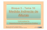 Bloque 5 -Tema 16: Medida Indirecta de Alturaspersonal.us.es/leonbo/teoria/Tema_16.pdfMaterial original de M.A. González-Mediero Actualizado por M.J. León-Bonillo y M. González-Cuadrado
