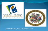 San Salvador, 20 de marzo de 2012LEY DE ÉTICA GUBERNAMENTAL Mediante decreto legislativo N 1038 fue promulgada la Ley de Ética Gubernamental, vigente del 1 de julio de 2006 al 31