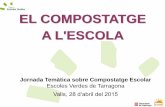 EL COMPOSTATGE A L'ESCOLA€¦ · Jornada Temàtica Sobre Compostatge Escolar Volem començar un projecte de compostatge al centre… Hem de començar plantejant-nos • D’on treiem