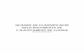 QUADRE DE CLASSIFICACIÓ DELS DOCUMENTS DE L ... - Lleida · g03 relacions pÚbliques i externes subdivisions especÍfiques: e01 invitacions e02 discursos e03 biografies i curriculi