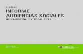 Informe mensual de audiencias sociales€¦ · Informe mensual de audiencias sociales septiembre 2013 . La clausura. tuitele analizando la televisión social en España
