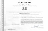 Certificado de - adhorna.es Marc… · Esquema de certificación Para emitir este certificado se han aplicado todas las disposiciones del sistema 1 para la evaluación y verificación