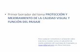 Primer borrador del tema PROTECCIÓN Y MEJORAMIENTO DE LA ...imipens.org/IMIP_files/subcomMA/PAISAJE.pdf · TEMAS CENTRALESI. PROTECCIÓN Y MEJORAMIENTO DE LA CALIDAD VISUAL Y FUNCIÓN