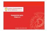 TRANSISTOR MOS: TEMA 3 · TEMA 3.2 Zaragoza, 4 de abril de 2011. ÍNDICE TRANSISTOR MOSFET Tema 3.2 • Problemas • El MOSFET en pequeña señal. TRANSISTOR MOSFET Tema 3.2 •