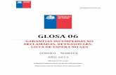 GLOSA 06 - Ministerio de Salud - Gobierno de Chile · presente 226 GO, lo que se resume en un 25% menos de GO retrasadas. ... 32-Desprendimiento de Retina 2 14 16 52-Artritis Reumatoide