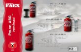 FAEX Extintores PI·1·ABC · 2017-02-19 · Extintores FAEX [8] 0038 Producto Conforme 97/23/CE 0038 Certificados: Características Específicas_ · Soporte INOX con cincha de goma