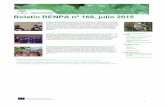 Boletín RENPA nº 168 julio 2015 · Boletín RENPA nº 168, julio 2015 municipios de Sierra de Grazalema, estas espacios naturales protegidos se celebró en el marco del proyecto