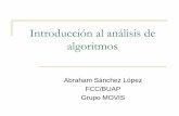 Introducción al análisis de algoritmosasanchez/Ada/introduccionADA.pdf · Procedure Algoritmo1(var a:vector) var i, j: cardinal; temp:integer; Begin 1) for i=1 to n-1 do 2) for