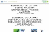SEMINARIO DE LA OACI SOBRE AVIACION INTERNACIONAL Y MEDIO AMBIENTE · 2014-04-10 · INTERNACIONAL Y MEDIO AMBIENTE Lima – Perú 7-8 ABRIL 2014 SEMINARIO DE LA OACI ... Impacto