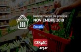 NOVIEMBRE 2018 Relevamiento de precios Rosario · 2018-12-11 · Censos (INDEC) para el mes de Noviembre. En cuanto al mes de Octubre de 2018 según este organismo, la inflación