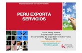 PERU EXPORTAPERU EXPORTA SERVICIOS...PERU EXPORTA SERVICIOS: Rueda de Negocios Objetivo Espacio comercial que permitirá juntar a la oferta nacional con la demanda internacional y