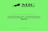 INFORME DE CONDICIÓN FINANCIERA Y SOLVENCIA … · 9 Informe de Condición Financiera y Solvencia 2018 | MIC Insurance A Negocios y Rendimiento A3. Rendimiento de las inversiones