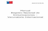 Manual Registro Nacional de Inmunizaciones Vacunatorio ... RNI- M… · Manual RNI Módulo Vacunatorio Internacional ... Respecto del campo Vacunador, este por defecto le mostrará