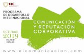 PROGRAMA DE DESARROLLO INTERNACIONAL COMUNICACIÓN Y REPUTACIÓN …€¦ · maestrías y ultimos años de licenciatura en cuanto a la comunicación y la reputación de la empresa