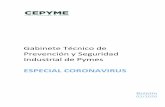 Gabinete Técnico de Prevención y Seguridad Industrial de Pymes€¦ · de prevenciÓn de riesgos laborales frente a la exposiciÓn al nuevo coronavirud (sars-cov-2) . 11 criterio
