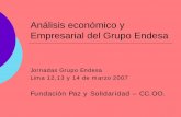 Analisis economico y Empresarial del Grupo Endesa · Datos evolución plantilla España Europa Latinoa m. otros {2001 2005 % Plantilla España 15299 12833 -16 Latinéame. 10843 12105