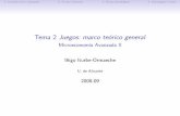 Tema 2 Juegos: marco teórico general · Tema 2 Juegos: marco teórico general Microeconomía Avanzada II Iæigo Iturbe-Ormaeche U. de Alicante 2008-09. 1. Introducción y ejemplos