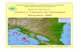 Boletín Mensual Sismos y Volcanes de Nicaragua · componentes de sismómetros de período corto, banda ancha y un acelerómetro. Además, se registran los datos de 30 estaciones