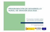Programación Desarrollo Rural Aragón 2014-2020 · – PRESUPUESTO CORREGIDO 2007-2013: ... Cooperación entre pequeños agentes para organizar procesos comunes de trabajo y compartir