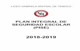 PLAN INTEGRAL DE SEGURIDAD ESCOLAR (PISE)€¦ · El siguiente Plan de Emergencia corresponde a la planificación de un conjunto de actividades, acciones y procedimientos tendientes