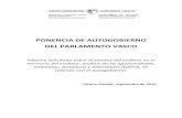 PONENCIA DE AUTOGOBIERNO DEL PARLAMENTO VASCO...Informe solicitado sobre el estatus del euskera en el territorio del euskera: análisis de las oportunidades, amenazas, fortalezas y