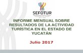 Presentación de PowerPointsefotur.yucatan.gob.mx/files-content/general/informe...1. Ocupación Hotelera en la Ciudad de Mérida (Mensual) • Durante el mes de julio de 2017, el porcentaje