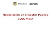 Negociación en el Sector Público COLOMBIAwhite.lim.ilo.org/spanish/260ameri/oitreg/activid/... · Condiciones para la negociación del pliego de solicitudes. 5. Preparación pedagógica.