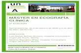 MÁSTER EN ECOGRAFÍA CLÍNICA - UNIA · MÁSTER EN ECOGRAFÍA CLÍNICA 2ª EDICIÓN Semipresencial, de 3 de febrero de 2020 a 2 de abril de 2021 (60 ECTS) DIRECCIÓN Luis Matías