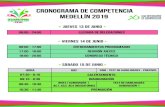 cronograma de competencia medellín 2019 - Lagim 2019/CRONOGRAMA.pdf · cronograma de competencia medellín 2019 jueves 13 de junio viernes 14 de junio sábado 15 de junio 06:00 -