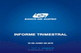 INFORME TRIMESTRAL - Banco del Austro trimestral 06-2019.pdfINFORME TRIMESTRAL 30 DE JUNIO DE 2019. 2 Entorno Macroeconómico Durante el primer trimestre de 2019 el PIB del Ecuador