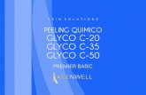 PEELING QUIMICO GLYCO C-20 GLYCO C-35 GLYCO C-50 · de un peeling químico. INDICACIONES Para todo tipo de piel. FUNCIONES DEL PRODUCTO Loción de pH básico que contra-rresta la