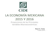 LA ECONOMÍA MEXICANA 2015 Y 2016 Proyecciones de las ... · LA ECONOMÍA MEXICANA 2015 Y . 2016 . Proyecciones de las Principales Variables Macroeconómicas . 1 Raúl A. Feliz .