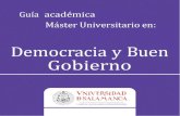 Democracia y Buen Gobierno - Universidad de Salamanca · Máster en Democracia y Buen Gobierno comparte con el Máster en Análisis Económico del Derecho y de las Políticas Públicas