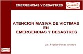 ATENCION MASIVA DE VICTIMAS EN EMERGENCIAS Y DESASTRESfiles.uladech.edu.pe/docente/32734371/SESION_06/... · EMERGENCIAS Y DESASTRES ATENCION DE EMERGENCIA CON VICTIMAS EN MASA Procedimientos