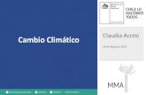 Cambio Climático Claudia Accini Climatico/28 y 29 agosto/3...Cambio climático antropogénico y concentración del CO 2 Temperatura y CO2 en la atmósfera El Panel Intergubernamental