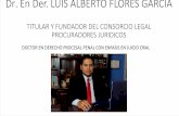 TITULAR Y FUNDADOR DEL CONSORCIO LEGAL PROCURADORES … •Conferencia Magistral “La Implementación de los Juicios Orales en Tamaulipas”, Organizada por la Suprema Corte de Justicia