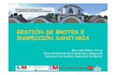 GESTIÓN DE BROTES E INSPECCIÓN SANITARIA...Comunidad Madrid • Servicio Sanidad Ambiental • Programación y Coordinación de la inspección •Setmsia da ancialeE Vlpsacigii •