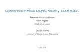 La política social en México: Geografía, Alcances y Cambios … · 2018. 8. 1. · S176 Bimestral 941,830,332 3.01 7.12 623 580 580 580 Estancias Infantiles S174 Mensual 251,867,881