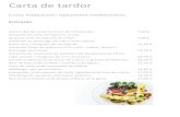 CARTA DE TARDOR - Hotel Terramar · 2017. 9. 29. · Carta de tardor Cuina tradicional i típicament mediterrània… Entrants Crema del dia amb verdures de temporada. . . 7,90 €