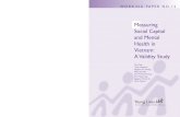 Measuring Social Capital and Mental Health in Vietnam · 2016. 8. 2. · Medical Research Council of South Africa RAU University, Johannesburg, ... issues through its advocacy and