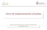 Tema 10: Implementación y Pruebas...de la prueba de sistema 3. Implementación y Pruebas Implementación Visión general Requisitos Diseño Implementación Prueba Análisis Inicio