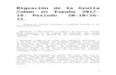 grusextremadura.org · Web viewMigración de la Grulla Común en España 2017-18. Periodo 20-10/26-11. Semana sin migración, asentándose la población invernante en sus áreas de