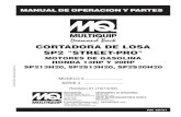 CORTADORA DE LOSA SP2 STREET-PRO€¦ · cortadora de losa mq sp2 — manual de partes y operaciones — rev. #1 (10/14/03) — pagina 5 cortadora de losa mq sp2 — procedimiento